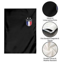 Vintage France Football Crest Two Stars French Flag Garden Flag