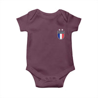 Vintage France Football Crest Two Stars French Flag Baby Onesie