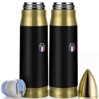Vintage France Football Crest Two Stars French Flag Bullet Tumbler