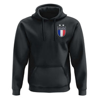 Vintage France Football Crest Two Stars French Flag Hoodie