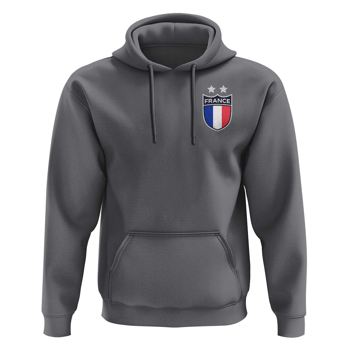 Vintage France Football Crest Two Stars French Flag Hoodie