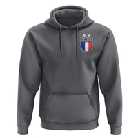 Vintage France Football Crest Two Stars French Flag Hoodie