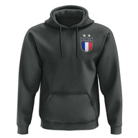 Vintage France Football Crest Two Stars French Flag Hoodie