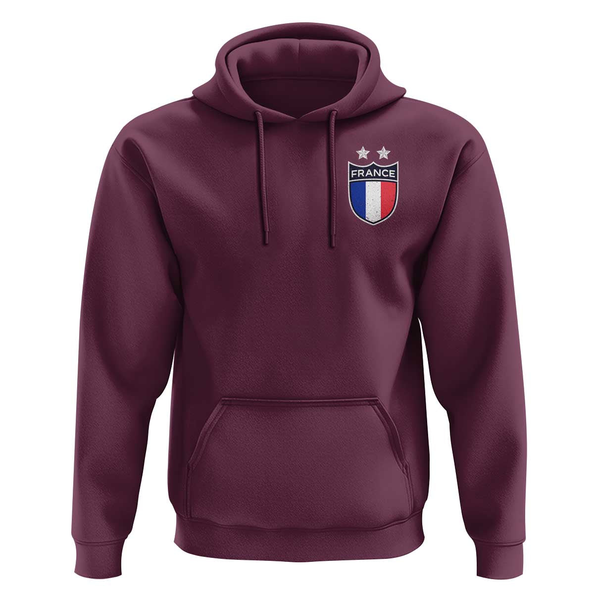 Vintage France Football Crest Two Stars French Flag Hoodie
