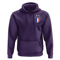 Vintage France Football Crest Two Stars French Flag Hoodie