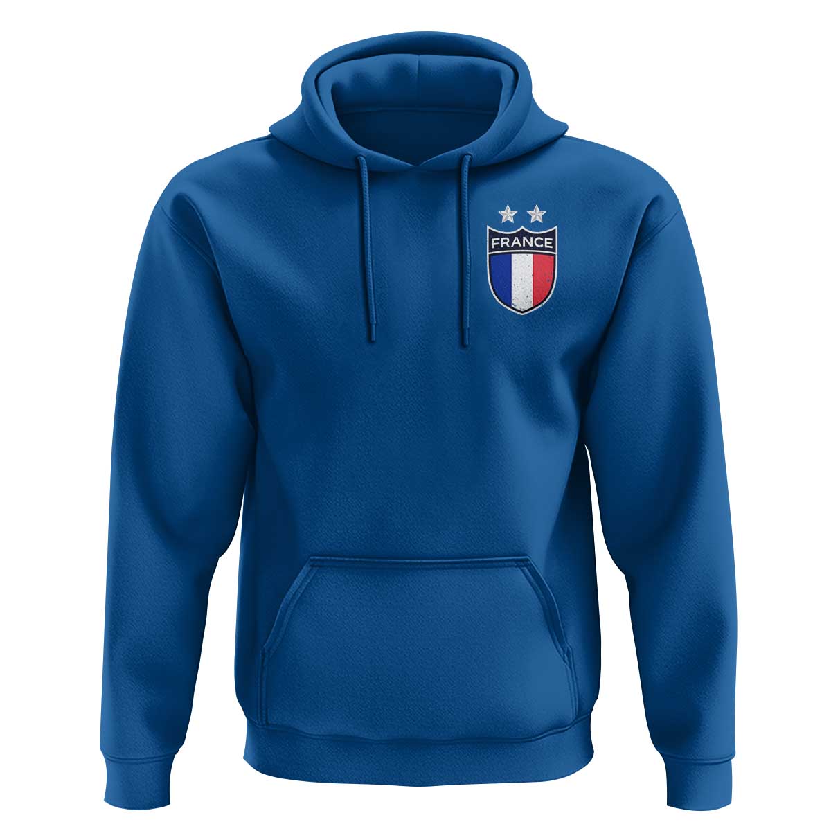 Vintage France Football Crest Two Stars French Flag Hoodie