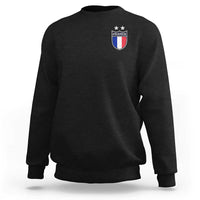 Vintage France Football Crest Two Stars French Flag Sweatshirt