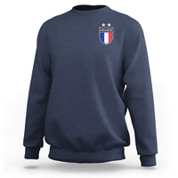 Vintage France Football Crest Two Stars French Flag Sweatshirt