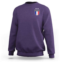 Vintage France Football Crest Two Stars French Flag Sweatshirt