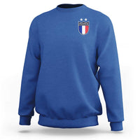 Vintage France Football Crest Two Stars French Flag Sweatshirt