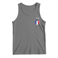 Vintage France Football Crest Two Stars French Flag Tank Top