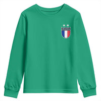 Vintage France Football Crest Two Stars French Flag Youth Sweatshirt