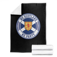 No Scotland No Party Throw Blanket Scottish Lion Rampant Crest Vintage Saltire Flag