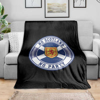 No Scotland No Party Throw Blanket Scottish Lion Rampant Crest Vintage Saltire Flag