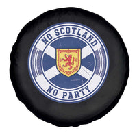 No Scotland No Party Spare Tire Cover Scottish Lion Rampant Crest Vintage Saltire Flag