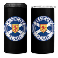 No Scotland No Party 4 in 1 Can Cooler Tumbler Scottish Lion Rampant Crest Vintage Saltire Flag