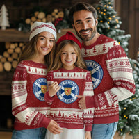 No Scotland No Party Ugly Christmas Sweater Scottish Lion Rampant Crest Vintage Saltire Flag