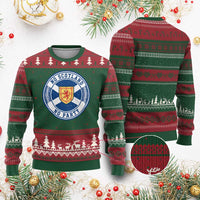 No Scotland No Party Ugly Christmas Sweater Scottish Lion Rampant Crest Vintage Saltire Flag