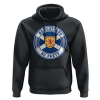 No Scotland No Party Hoodie Scottish Lion Rampant Crest Vintage Saltire Flag