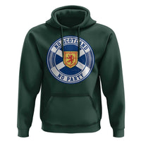 No Scotland No Party Hoodie Scottish Lion Rampant Crest Vintage Saltire Flag