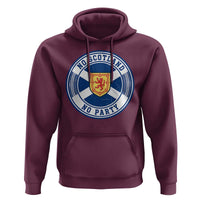 No Scotland No Party Hoodie Scottish Lion Rampant Crest Vintage Saltire Flag