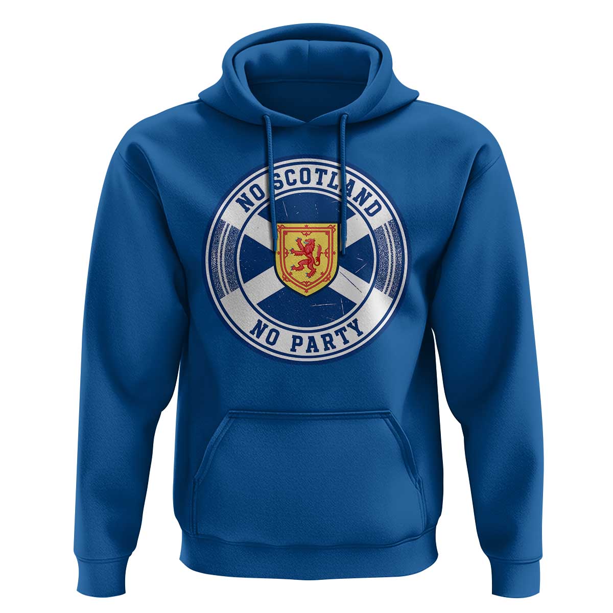 No Scotland No Party Hoodie Scottish Lion Rampant Crest Vintage Saltire Flag