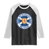 No Scotland No Party Raglan Shirt Scottish Lion Rampant Crest Vintage Saltire Flag