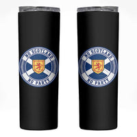 No Scotland No Party Skinny Tumbler Scottish Lion Rampant Crest Vintage Saltire Flag