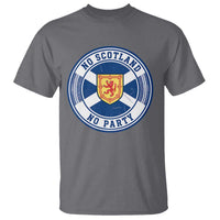 No Scotland No Party T Shirt Scottish Lion Rampant Crest Vintage Saltire Flag