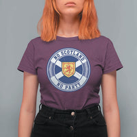 No Scotland No Party T Shirt For Women Scottish Lion Rampant Crest Vintage Saltire Flag