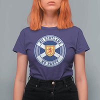 No Scotland No Party T Shirt For Women Scottish Lion Rampant Crest Vintage Saltire Flag