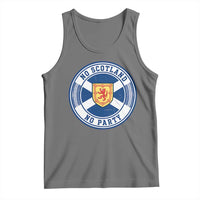 No Scotland No Party Tank Top Scottish Lion Rampant Crest Vintage Saltire Flag