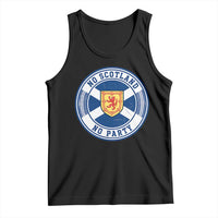No Scotland No Party Tank Top Scottish Lion Rampant Crest Vintage Saltire Flag