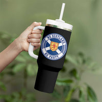 No Scotland No Party Tumbler With Handle Scottish Lion Rampant Crest Vintage Saltire Flag