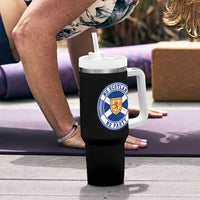 No Scotland No Party Tumbler With Handle Scottish Lion Rampant Crest Vintage Saltire Flag