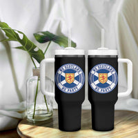 No Scotland No Party Tumbler With Handle Scottish Lion Rampant Crest Vintage Saltire Flag
