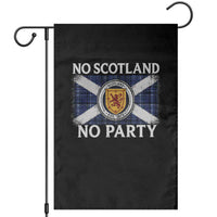 No Scotland No Party Garden Flag Lion Rampant Crest Scottish Tartan Flag