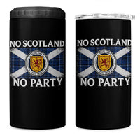 No Scotland No Party 4 in 1 Can Cooler Tumbler Lion Rampant Crest Scottish Tartan Flag