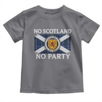 No Scotland No Party Toddler T Shirt Lion Rampant Crest Scottish Tartan Flag