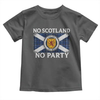 No Scotland No Party Toddler T Shirt Lion Rampant Crest Scottish Tartan Flag