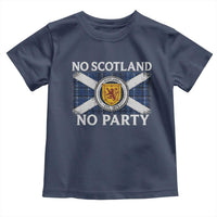No Scotland No Party Toddler T Shirt Lion Rampant Crest Scottish Tartan Flag