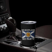 No Scotland No Party Tumbler Cup Lion Rampant Crest Scottish Tartan Flag