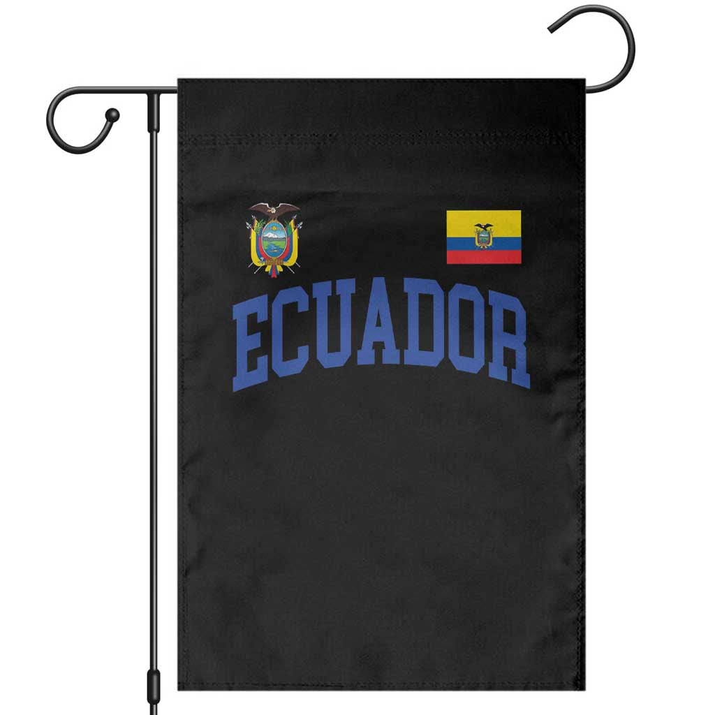 Ecuador Vintage Throwback Soccer Jersey Style Garden Flag Ecuadorian Hispanic Heritage
