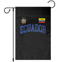 Ecuador Vintage Throwback Soccer Jersey Style Garden Flag Ecuadorian Hispanic Heritage