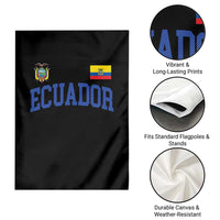 Ecuador Vintage Throwback Soccer Jersey Style Garden Flag Ecuadorian Hispanic Heritage