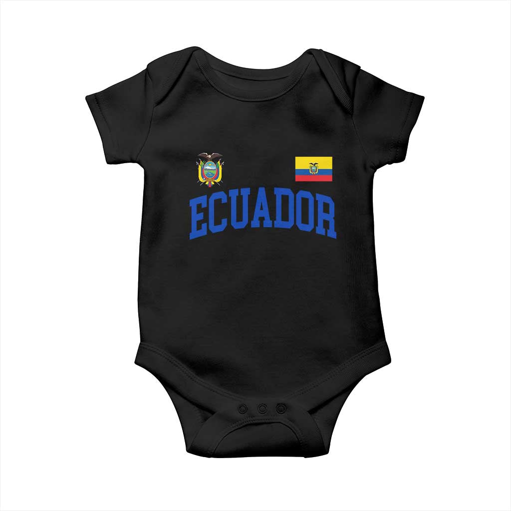 Ecuador Vintage Throwback Soccer Jersey Style Baby Onesie Ecuadorian Hispanic Heritage