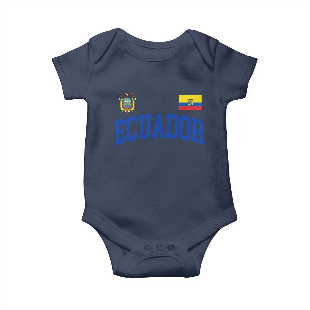 Ecuador Vintage Throwback Soccer Jersey Style Baby Onesie Ecuadorian Hispanic Heritage
