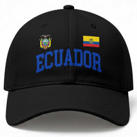 Ecuador Vintage Throwback Soccer Jersey Style Baseball Cap Ecuadorian Hispanic Heritage