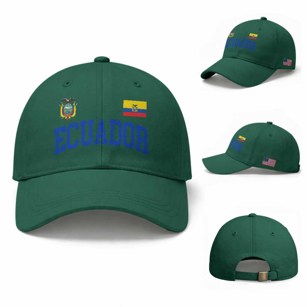 Ecuador Vintage Throwback Soccer Jersey Style Baseball Cap Ecuadorian Hispanic Heritage
