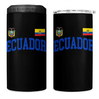 Ecuador Vintage Throwback Soccer Jersey Style 4 in 1 Can Cooler Tumbler Ecuadorian Hispanic Heritage